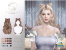 Sims 4 — S-CLUB CURLY BUN HAIRSTYLE-Careers Collection by S-Club — S-CLUB CURLY BUN HAIRSTYLE hope you like, thank you.