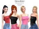 Sims 4 — Rhinestone Tube Top by ColeLoveMH2 — A cute Y2K inspired tube top with several rhinestone graphics for fashion