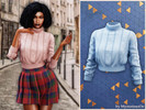 Sims 4 — Short soft cable turtleneck by MysteriousOo — A cozy cable-knit sweater featuring a soft turtleneck and textured