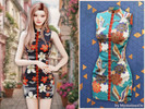 Sims 4 — Oriental blossom bodycon dress by MysteriousOo — A fitted sleeveless bodycon dress inspired by traditional