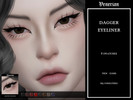 Sims 4 — Dagger Eyeliner by Venerian by Venerian — 8 swatches Teen to elder Feminine frame only HQ compatible