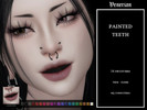 Sims 4 — Painted Teeth by Venerian by Venerian — Two files available. The face paint option can be used to color EA mesh