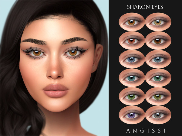 Sims 4 — Sharon Eyes by ANGISSI — PREVIEWS MADE USING HQ MOD Facepaint category