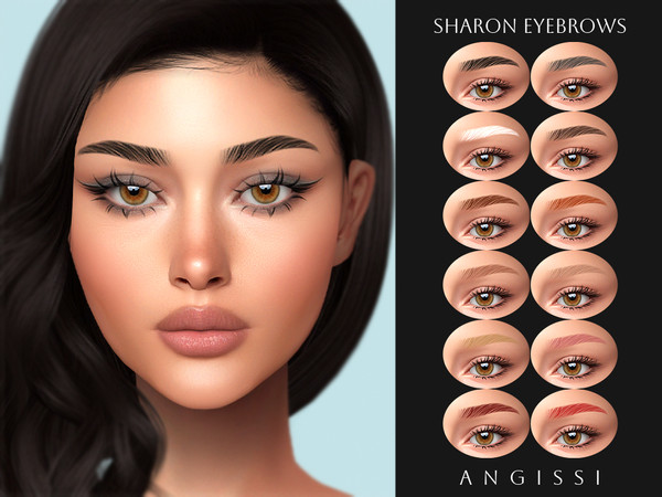 Sims 4 — Sharon Eyebrows by ANGISSI — PREVIEWS MADE USING HQ MOD Female Teen to elder
