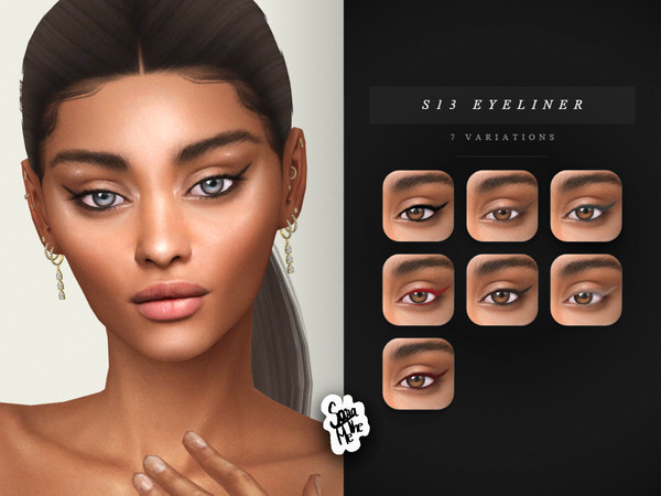Sims 4 — Eyeliner Flicked Basic by saratheme — -7 swatches