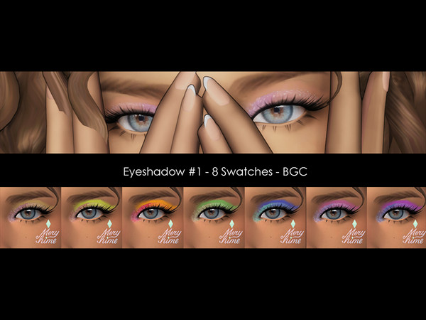 Sims 4 — Eyeshadow 1 - Meryhime by Meryhimee — Eyeshadow No. 1 soft and smooth eyeshadow designed to enhance your sim's