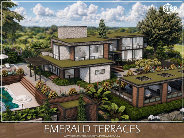 Sims 4 — Emerald Terraces by MychQQQ — Lot: 50x50