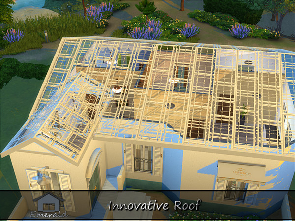 Sims 4 — Innovative Roof 1 by Emerald — An innovative roof refers to modern roofing systems, designed for superior