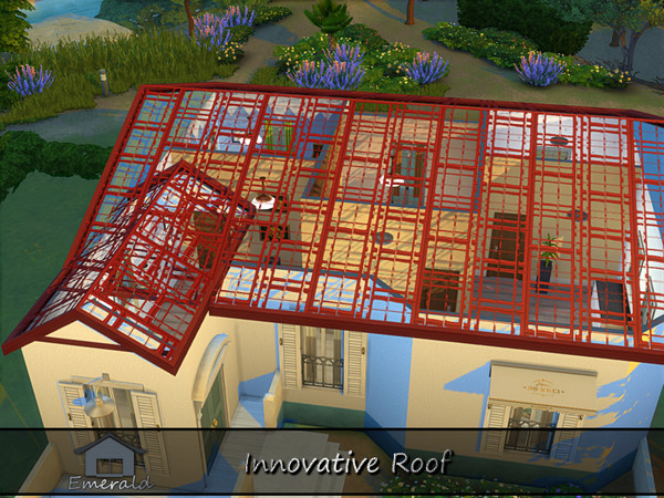 Sims 4 — Innovative Roof 2 by Emerald — An innovative roof refers to modern roofing systems, designed for superior
