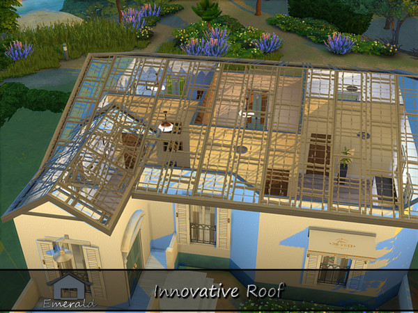 Sims 4 — Innovative Roof 5 by Emerald — An innovative roof refers to modern roofing systems, designed for superior
