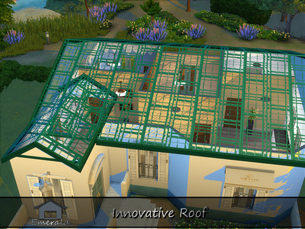Sims 4 — Innovative Roof 6 by Emerald — An innovative roof refers to modern roofing systems, designed for superior