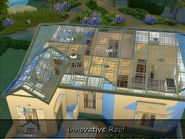 Sims 4 — Innovative Roof 7 by Emerald — An innovative roof refers to modern roofing systems, designed for superior