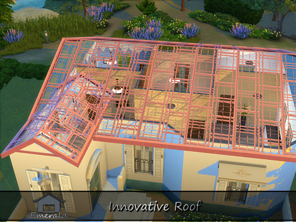 Sims 4 — Innovative Roof 8 by Emerald — An innovative roof refers to modern roofing systems, designed for superior