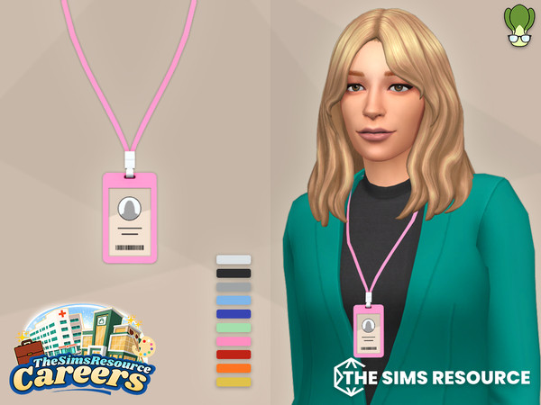 Sims 4 — Employee ID Card With Neck Strap - Female by kapakijo — Turn any outfit into a work outfit with this employee ID