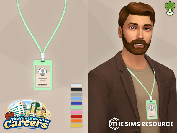 Sims 4 — Employee ID Card With Neck Strap - Male by kapakijo — Turn any outfit into a work outfit with this employee ID