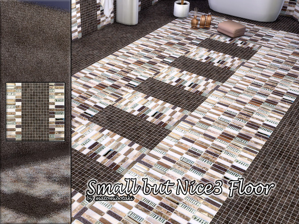 Sims 4 — Small but Nice3 Floor by matomibotaki — 3 combinable tiled floors with small mosaic tiles, classically chic yet