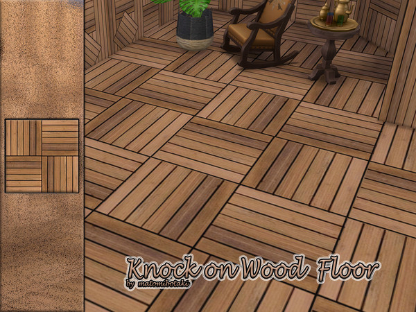 Sims 4 — Knock on Wood Floor by matomibotaki — 3 combinable wooden floors with wood cladding, providing warmth and a