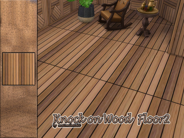 Sims 4 — Knock on Wood Floor2 by matomibotaki — 3 combinable wooden floors with wood cladding, providing warmth and a