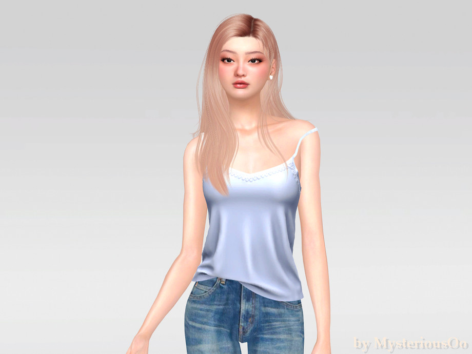The Sims Resource | Lace trim cami top