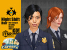 Sims 4 — Night Shift Hair by GoAmazons — Unisex casual small ponytail hairstyle for a long, long night shift.