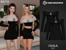 Sims 4 — Inna - Set by Beto_ae0 — Women's loungewear dress, enjoy it in your play