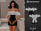 Sims 4 — Alba - Dress by Beto_ae0 — Elegant short dress with a large bow, enjoy it
