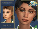 Sims 4 — Careers Office Chic Glasses by Pitted0live — Thin metal frame glasses Custom catalog image