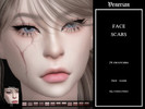 Sims 4 — Face Scars - Skin Detail - by Venerian by Venerian — 24 swatches for light to dark skin tones Found in the skin