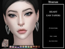 Sims 4 — Heart Ear Tapers by Venerian by Venerian — 24 swatches Teen to elder No gender or frame restrictions HQ