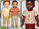 Sims 4 — Infants Soul Sun Tops and Bottoms Set by Pelineldis — Kids fashion clothing: five tops and bottoms for infants