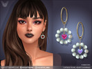 Sims 4 — Catrice Heart Pearl Earrings by feyona — Catrice Heart Pearl Earrings come with 8 swatches.
