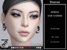 Sims 4 — Spiral Ear Tapers by Venerian by Venerian — 18 swatches Teen to elder No gender or frame restrictions HQ