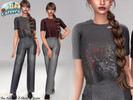 Sims 4 — The Artist - T-Shirt by Layla — Female t-shirt For Teen - Elder Female