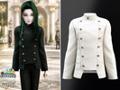 Sims 4 — Child - Formal cadet uniform jacket with elegant academy styling by Garfiel — A polished child uniform jacket
