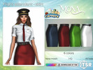 Sims 4 — Careers Flight attendant Skirt by Mona — -New mesh-