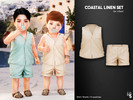 Sims 4 — Coastal Linen Set for infant by WisteriaSims — A breezy, summer-ready outfit designed for your little ones. This