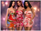 Sims 4 — Set - Bouquet Collection by Harmonia — Ocean Dress 8 Swatches