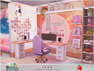 Sims 4 — Careers - Leah gamer by melapples — a cozy, colorful and fun office designed for sims who love gaming and wish