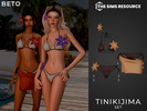 Sims 4 — Tinikijima - Set by Beto_ae0 — Tropical and minimalist swimsuit with a huge flower