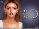Sims 4 — Medium Twisted Rope Hoop Earrings For Adults Kids and Toddlers by feyona — Medium Twisted Rope Hoop Earrings For