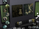 Sims 4 — Goth Easter Paintings I by Rhagdalla — Goth Easter Paintings I - 14 styles