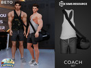 Sims 4 — Coach - Set by Beto_ae0 — Gym trainer outfit with a huge sports bag
