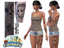 Sims 4 — Artist Thigh Tattoo Left Leg by MaruChanBe2 — Art themed tattoos for your cuties.