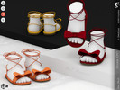 Sims 4 — Shoes KP 1 7- Toddler by KaTPurpura — Flat sandals with an ankle strap and a large bow