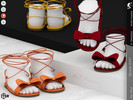 Sims 4 — Shoes KP 1 7- Infant by KaTPurpura — Flat sandals with an ankle strap and a large bow