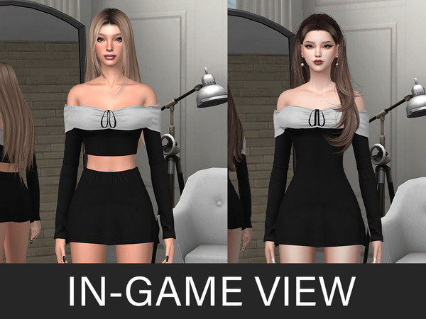 Sims 4 — By Beto - Inna (Skirt) by Beto_ae0 — Women's loungewear dress, enjoy it in your play