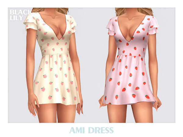 Sims 4 — Ami Dress by Black_Lily — YA, A, Teen