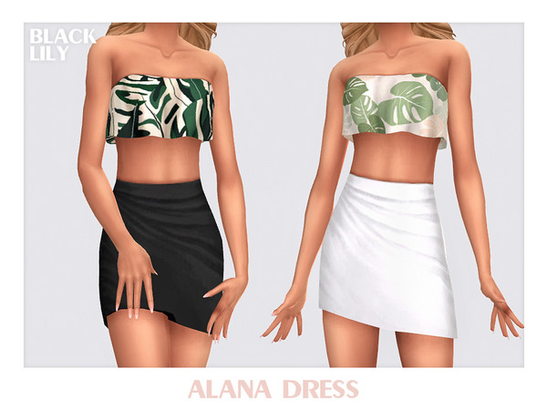 Sims 4 — Alana Dress by Black_Lily — YA, A, Teen