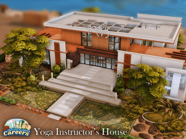Sims 4 — Yoga Instructor's House l noCC by simZmora — A wellness-focused residence designed around calm, openness, and