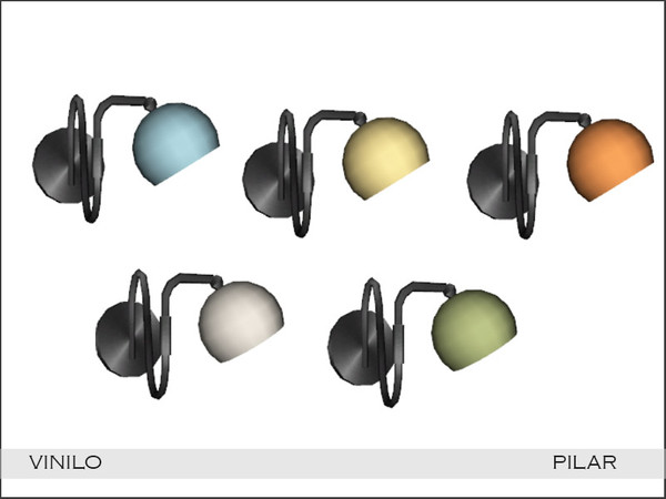 Sims 4 — Pilar Vinilo WallLight by Pilar — Retro touches with a contemporary twist